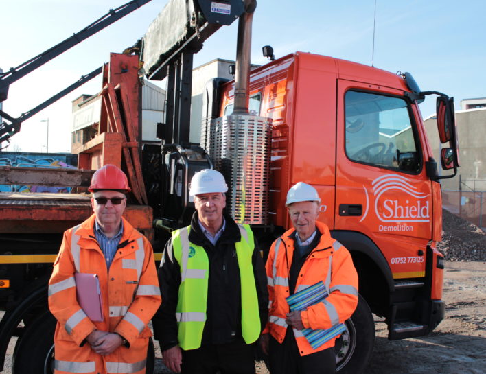 Shield Demolition save an historic section of Plymouth’s tramway from the former Kier Construction offices in Millbay