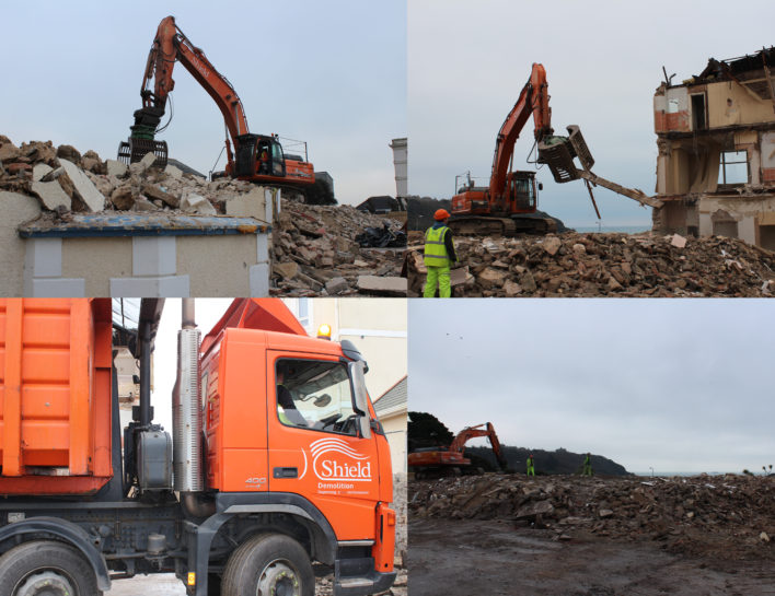 Demolition works at the Madeira Hotel