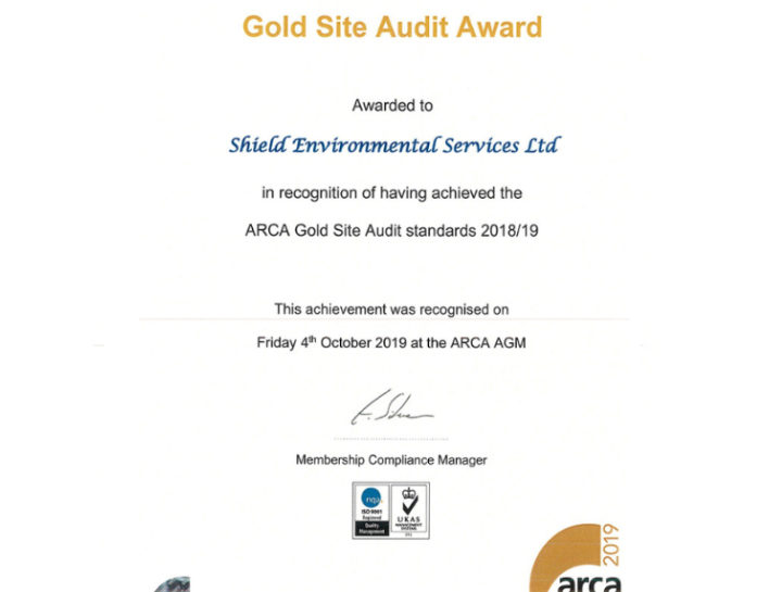 ARCA Gold Site Audit Award